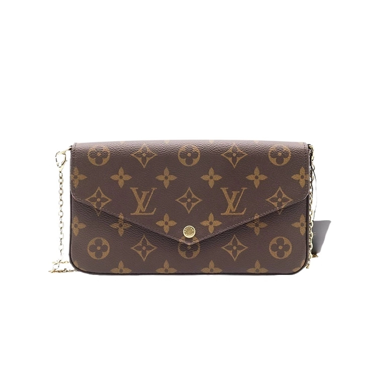 Unused Lv Louis Vuitton Three-In-One Pochette Felicie Monogram Canvas Chain Bag Shoulder Bag