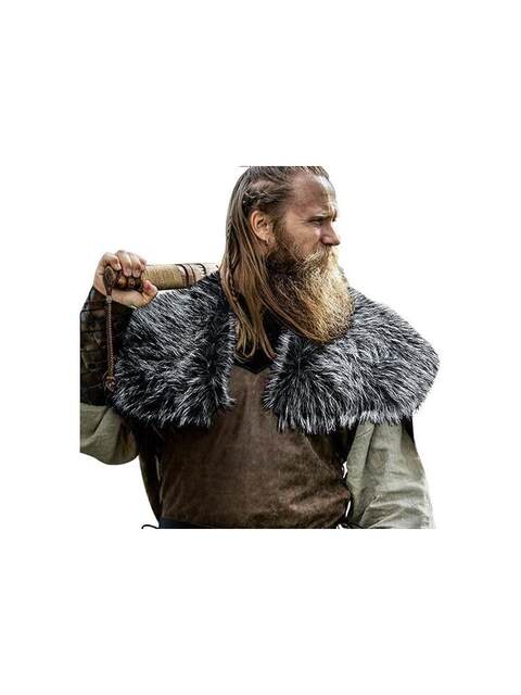 Men's and Women's Viking Fur Shawls, Medieval Faux Fur Cloaks, Renaissance Costume Accessories