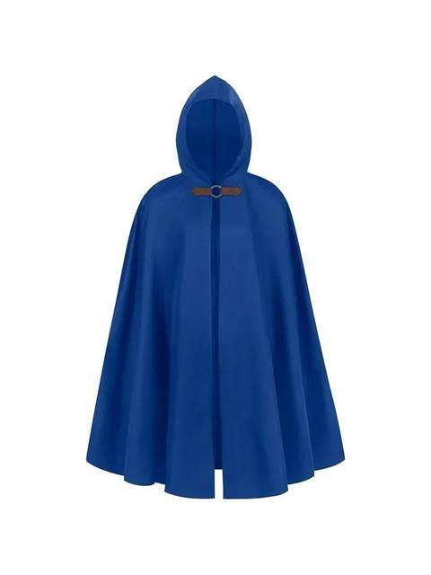 Joukavor Velvet Hooded Cloak Medieval Renaissance Period Men's and Women's Hooded Cloak Halloween Costume