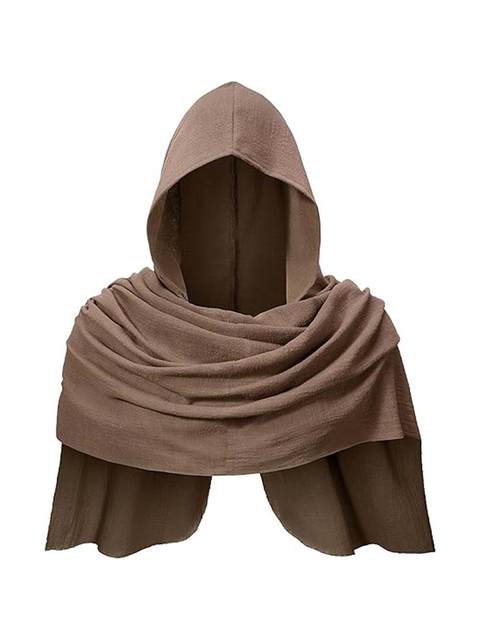 Medieval Hooded Shawl Scarf Renaissance Viking Hooded Shawl Stage Performance Cosplay Costume
