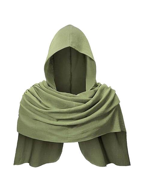 Medieval Hooded Shawl Scarf Renaissance Viking Hooded Shawl Stage Performance Cosplay Costume