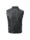 Men's Solid Color Lapel Punk Vest with Rivets, Biker Style Pu Faux Leather Vest