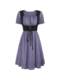 Amazon Retro Renaissance Square-Neck Short-Sleeved Dress Victorian Pastoral Cosplay Dress