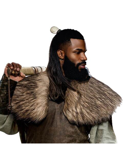 Men's and Women's Viking Fur Shawls, Medieval Faux Fur Cloaks, Renaissance Costume Accessories