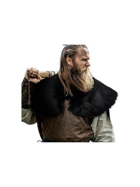 Men's and Women's Viking Fur Shawls, Medieval Faux Fur Cloaks, Renaissance Costume Accessories