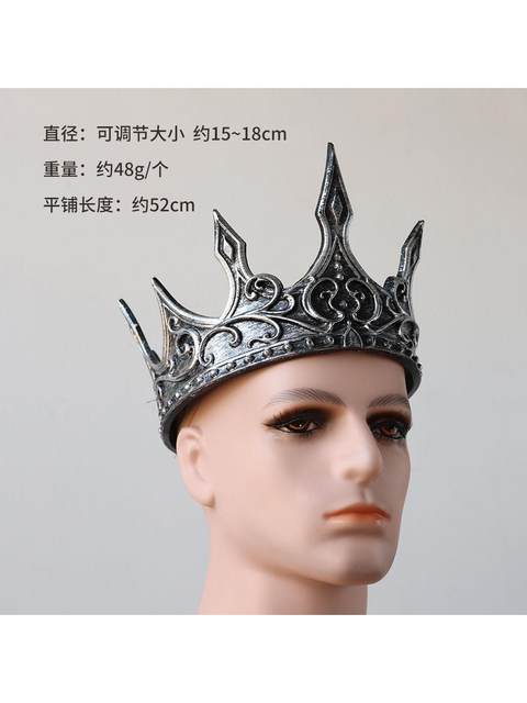 European and American Dark Style Retro Crow Crown King Crown Cosplay Party Dance Costume Props