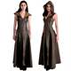 Medieval Ebay Front-Tie Five-Yard Sleeveless Hooded Long Leather Skirt Cosplay Hooded Leather Long Dress