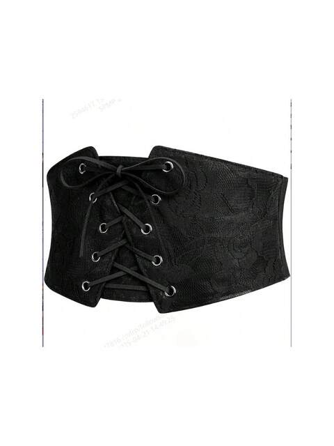 European and American Style Retro High-End Lace Embroidered Waist Belt, Versatile for Dresses, Waist-Cinching, Elegant and Fashionable Decoration
