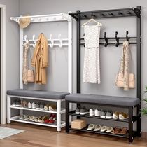 Clothes hanging in the entrance area entrance rack floor-standing upright seatable soft-covered door hanging clothes and hats hook does not occupy space clothes hanger