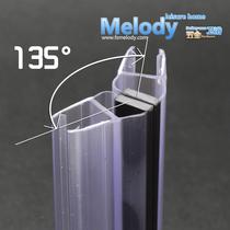 New product Me-013 One-word shower custom glass screen frameless glass partition two solid and one movable complete set of 304