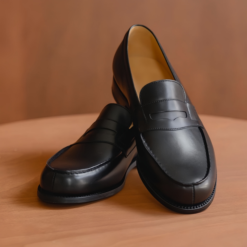 China-Made Jmweston180 Original Last-Form Slip-On Casual Leather Shoes Men's Handmade Penny Loafers