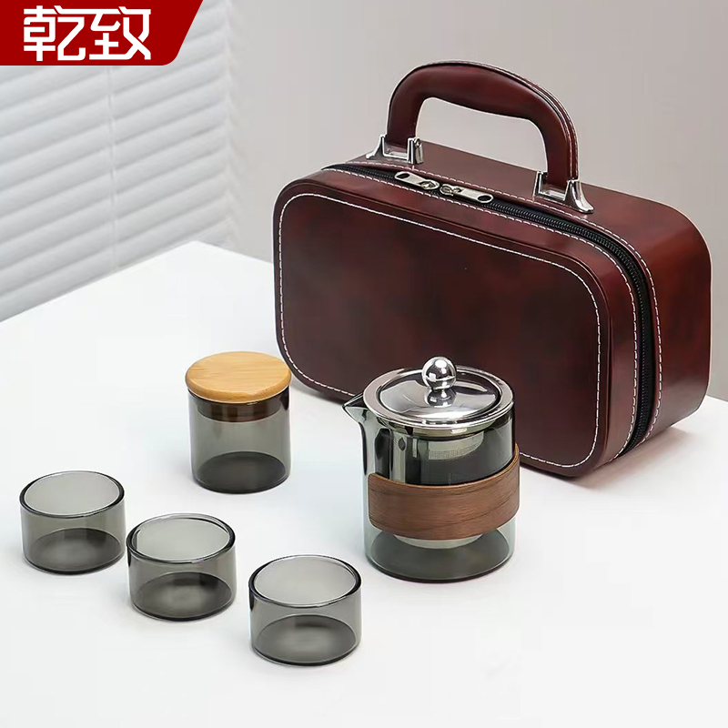 Portable travel tea set outdoor camping teapot tea cup 2025 new Kuaike cup one pot four cups
