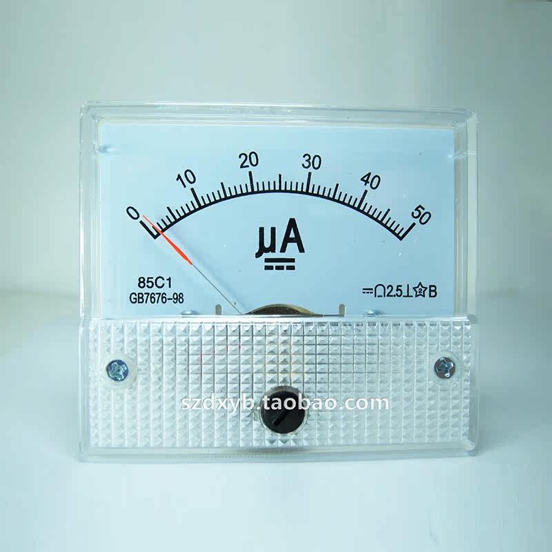 85C1 pointer 50UA 50UA 100UA 200UA 500UA 500UA Current meter mask machine table ultrasonic watch
