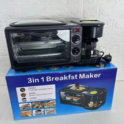 완전 자동 가정용 다기능 영어 3-in-1 아침 식사 기계 커피 머신 빵 기계 전기 오븐
