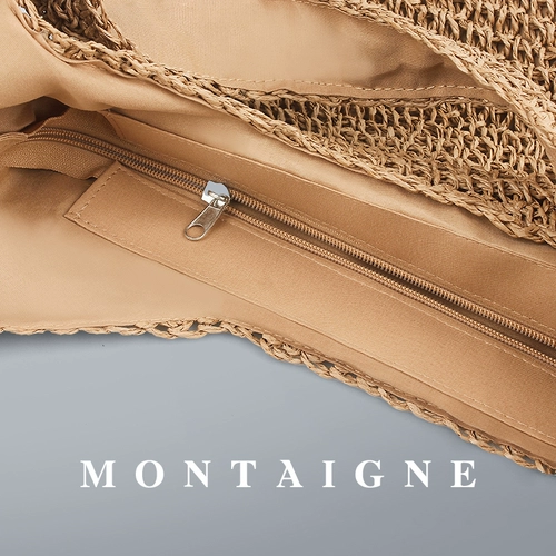 Соломенная вместительная и большая сумка на одно плечо