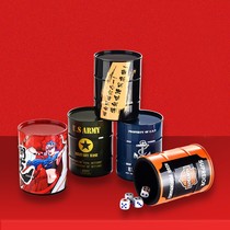 Creative Oil Barrel Screen Flushing Bar Silent Rocking Son Color Flush Muted Custom LOGO Dice Dice Punch Suit Gift