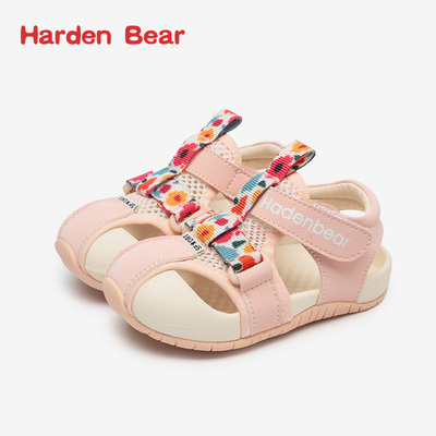 Harden Bear Children's Shoes Closed-Toe Sandals for Boys 2026 Summer New Soft-Soled Sports Beach Shoes for Girls Fashionable — 7