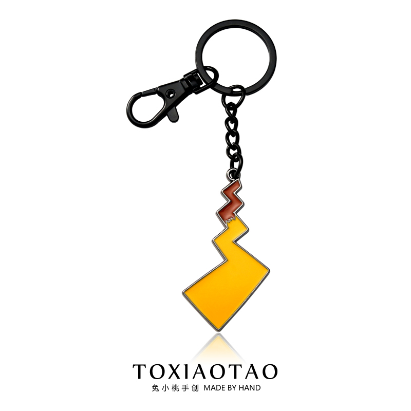 Cute Cartoon Pikachu Lightning Tail Keychain Creative Pokémon Peripheral Bag Pendant Decoration Gift Cute Cartoon Pikachu Lightning Tail Keychain Creative Pokémon Peripheral Bag Pendant Decoration Gift