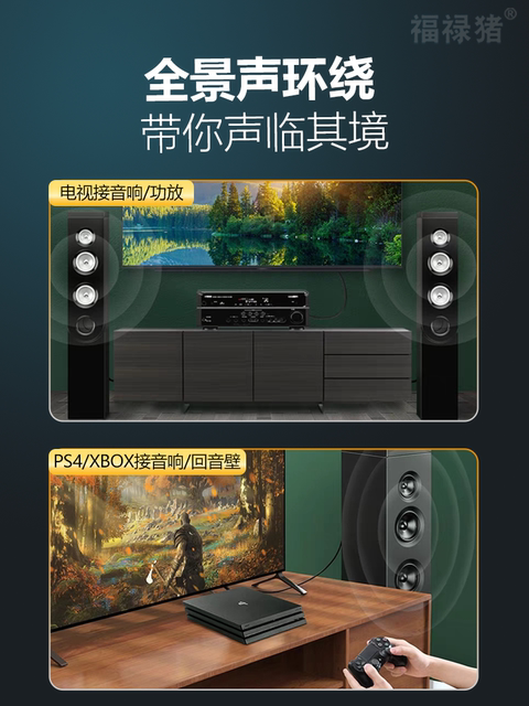 Digital Fiber Optic Audio Home Spdif Output Line Square Head Port 5.1 Channel Amplifier Audio Speaker Set-Top Box Universal Ps4/Xbox Sharp Hisense Xiaomi Tv Optical Brazing Cable