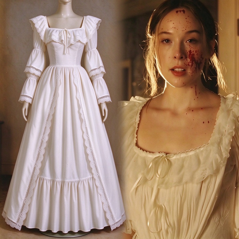 The Story of Monster Lizboton Cos Liz Dress Palace Elegant Retro Square Collar Medieval Long Dress
