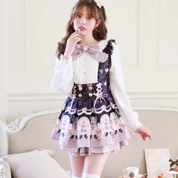 Liz Lisa Melting Chocolate Dress and Skirt Set Sweet New Style Sweet and Delicate Dress Set
