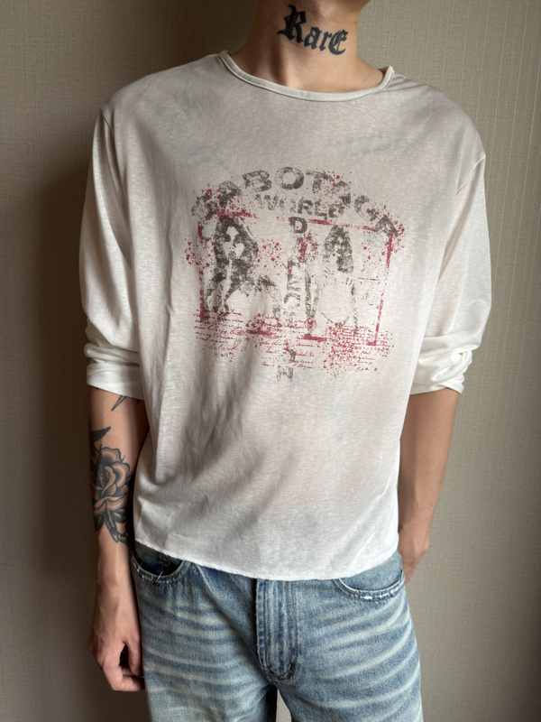 Yceltex X Vurex Crimson Archive Stain-Resistant Tencel Slightly Sheer Snowflake Texture Sun Protection Long Sleeve Top
