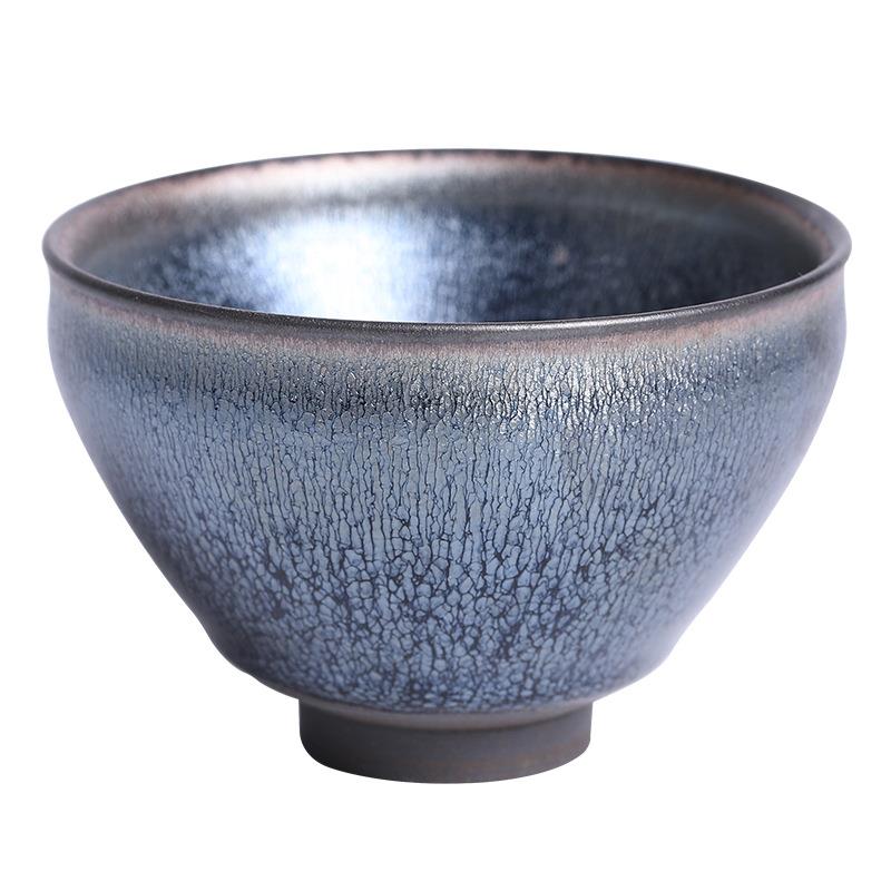Jianyang Jianzhan Cup Master Cup Handmade Iron Tire Rabbit Hair Tea Set Tea Cup Silver Hair Beam Large Teapot Black Glaze