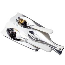New Creative Stainless Steel Triple Spoon Holder Holder