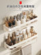 Japanese Off-White Bathroom Storage Rack, No-Drill Wall-Mounted Washroom Shelf