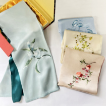 Sichuan embroidered silk scarf hand-embroidered silk scarf for women Mothers Day gift Chinese style special gift for foreigners