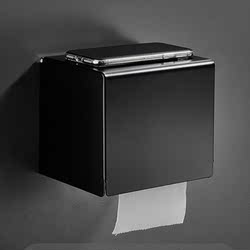 Black bathroom shelves Wall Shelf Tissue Box Aluminum Bathro