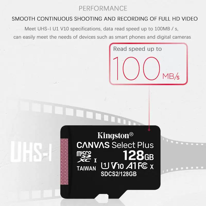 Карта памяти Kingston microSD 128 ГБ класса10 64 ГБ 32 ГБ 1