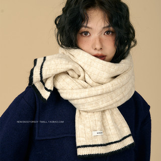 Soft White Scarf for Women, Winter Retro College Style, Atmospheric, Student Couple, Thickened, Warm Neck Warmer for Men