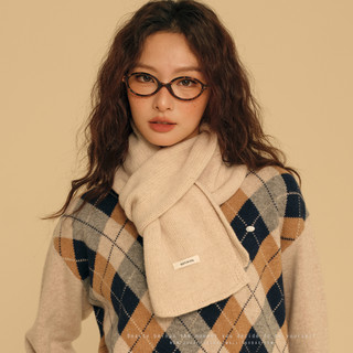 Australian 100% Pure Wool Scarf for Women, Winter Retro College Style, Beige, Versatile, High-End, Warm and Cold-Proof Neck Scarf