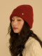 Retro Ankora Red Hat for Women, Winter New Year Knitted Woolen Hat, Student Warm Ear Protection Woolen Cap