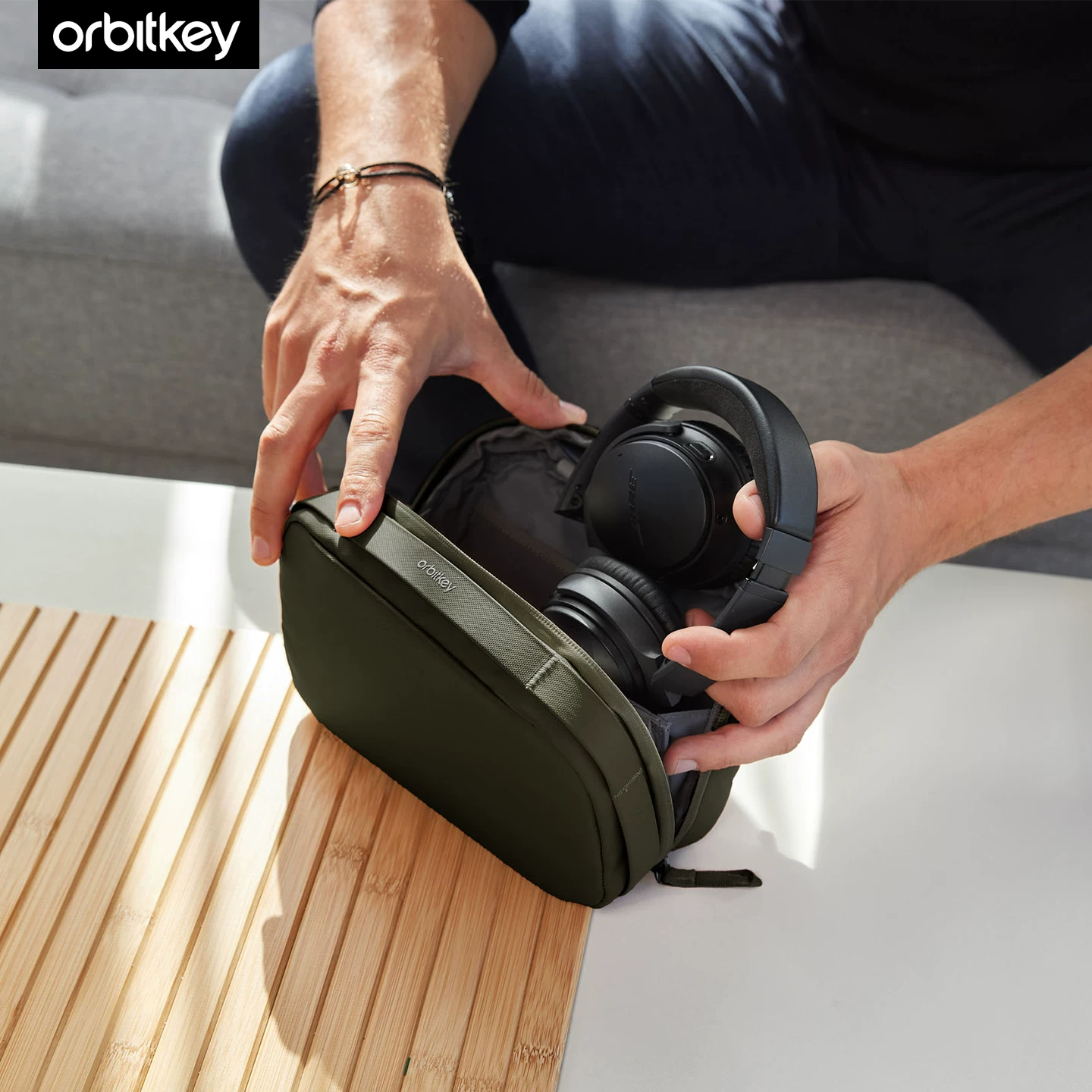 Австралийский Orbitkey 2-в-1 многофункциональный цифровой чехол-кабель для данных, двойной слой, водостойкий и износостойкий компакт для хранения