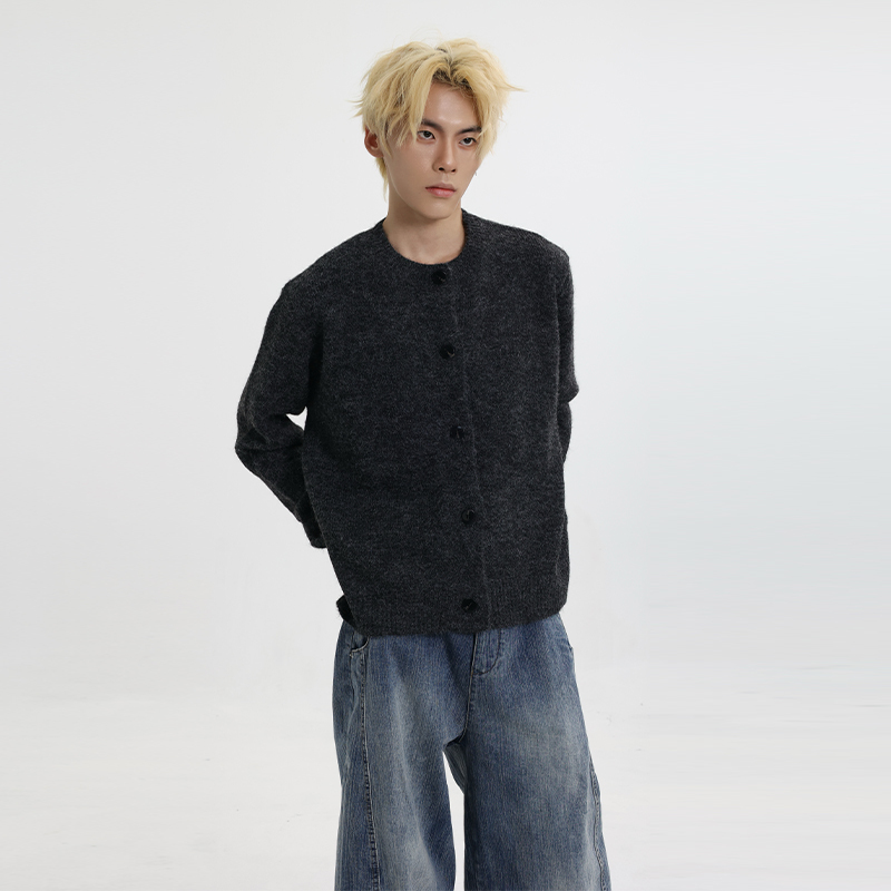 Cddr Simple Basic Knit Cardigan Jacket Cleanfit Loose Casual Soft Comfortable Sweater Long Sleeve Top