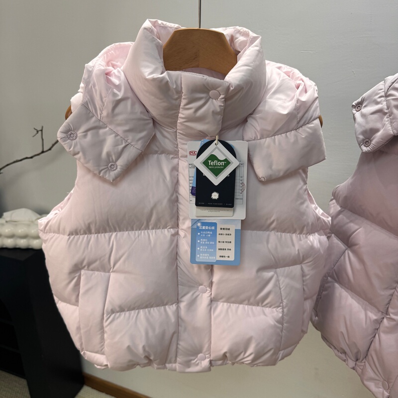 Same Style as in the Mall, Four-Pocket down Vest for Women, Short Versatile Stand-Collar Vest, Warm and Cold-Resistant