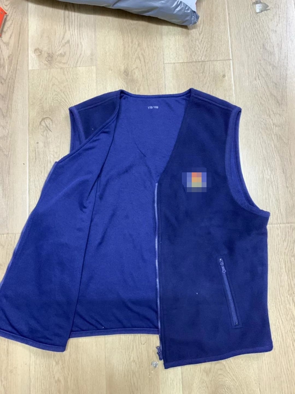 New Style Rescue-Specific Free Shipping Blue Fleece Vest Winter Polar Fleece Warm Vest V-Neck Thermal Vest