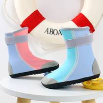 Childrens Beach Shoes 2024 New Girls Beach Shoes Speed ​​High Tubes for Sea Swimming Baby Water Park Wading Shoes