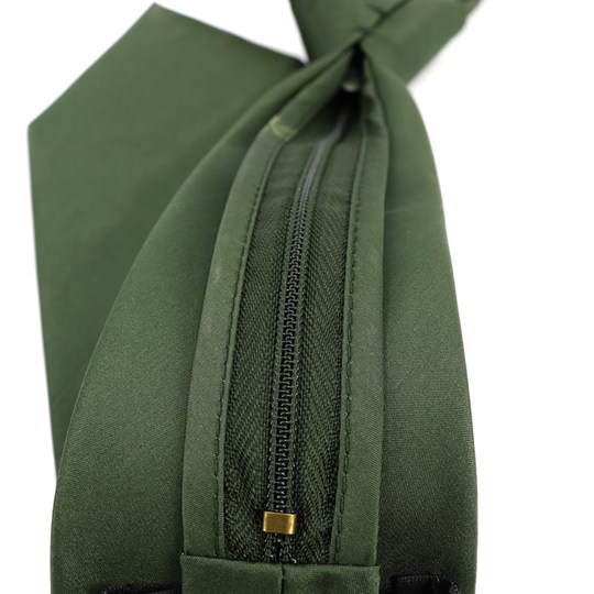 Оригинальный стандартный галстук, формальная одежда, зеленый галстук-зажим на молнии, оливково-зеленый галстук-зажим.