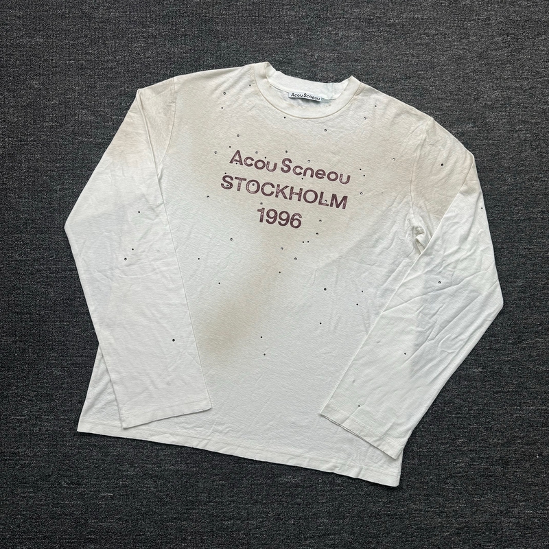 [Ceiling Top] Ac Acou Scneou 25Ss New Year Limited Edition 1996 Rhinestone Thin Sunscreen Long Sleeve T-Shirt