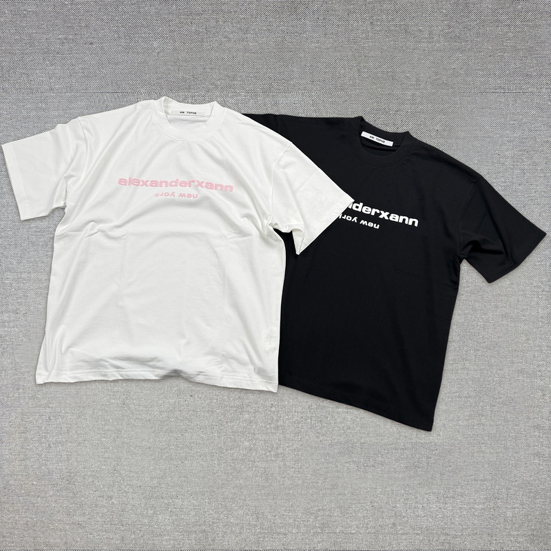 Aw King Imported Foam Logo Printed Unisex Couple Style Small Neckline Loose Short-Sleeve T-Shirt Trendy Aw Topnb
