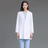 Белый халат, короткий антистатический лонгслив, униформа врача для работы, подходит для подростков, для салонов красоты