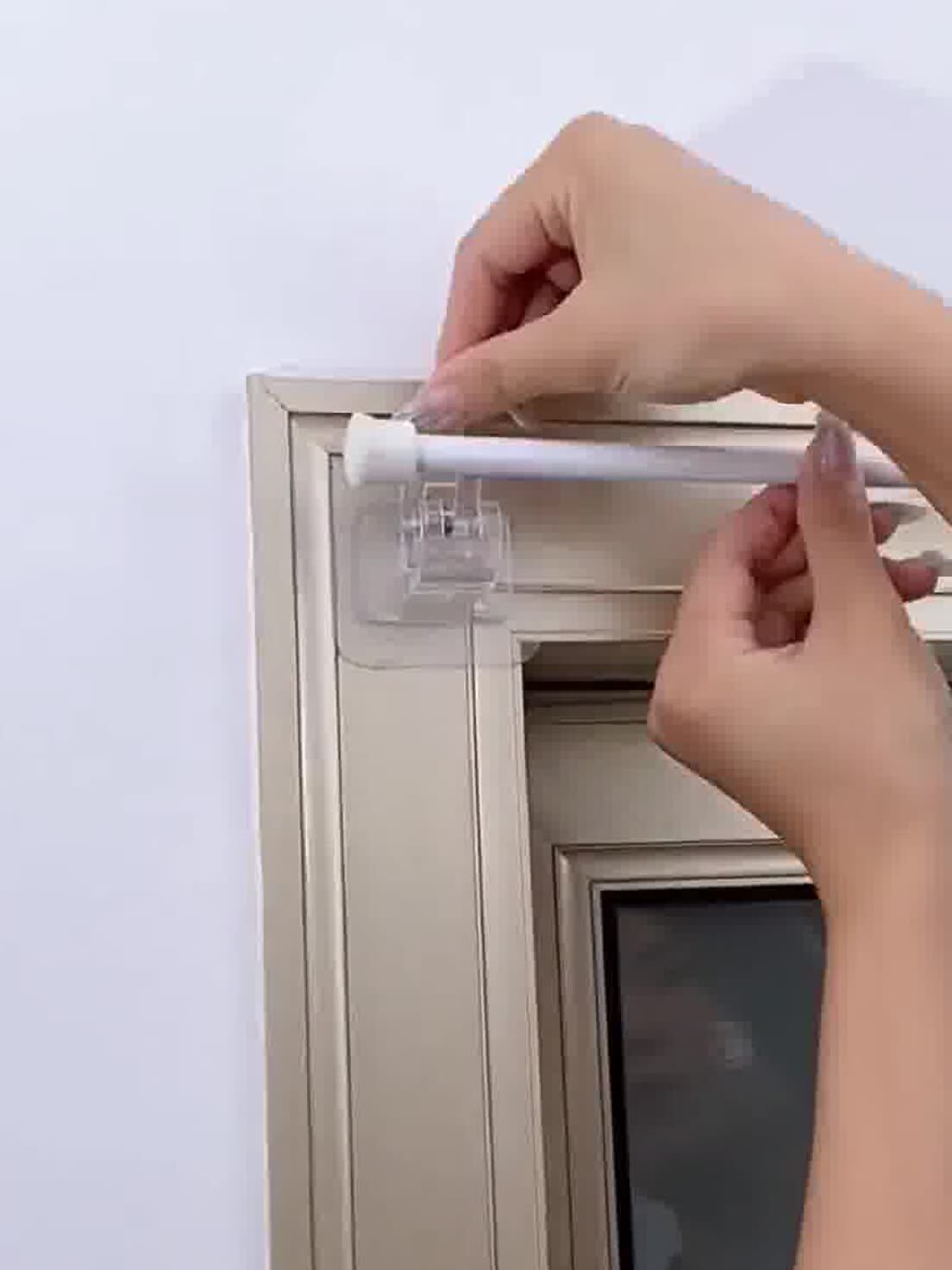 NON-PERFORATED ADHESIVE BRACKET CLIPS CROSSBARS DOOR CURTAINS TELESCOPIC RODS CURTAIN RODS HOOKS CURTAIN ROD HOLDERS SHELVES