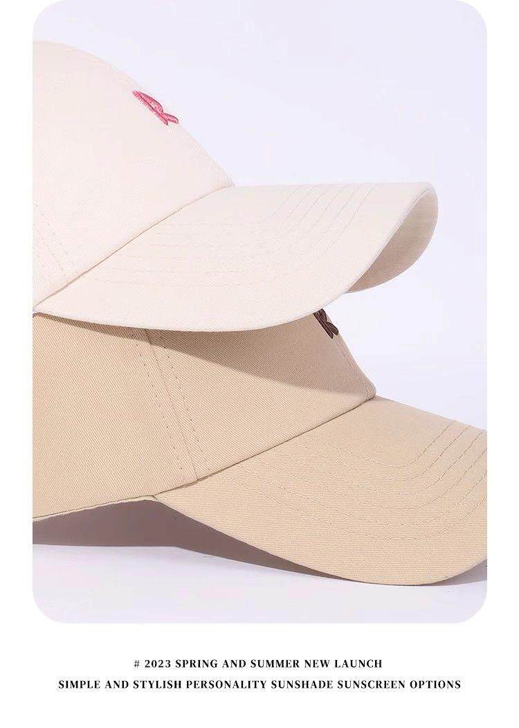 кепка для бадминтона 可扎高马尾棒球帽女新款空顶硬顶鸭舌帽子镂空大头围显脸小宽檐r