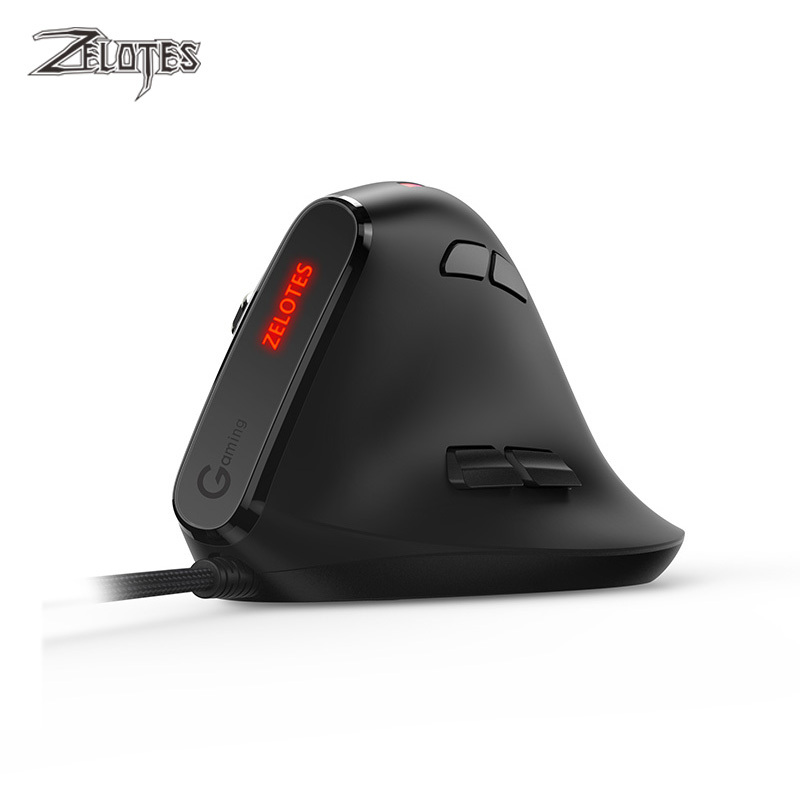 Master T50 Vertical Mouse for Office and Gaming, Macro Programming, Vertical Grip Ergonomic Design, Upright Side-Swipe Mouse