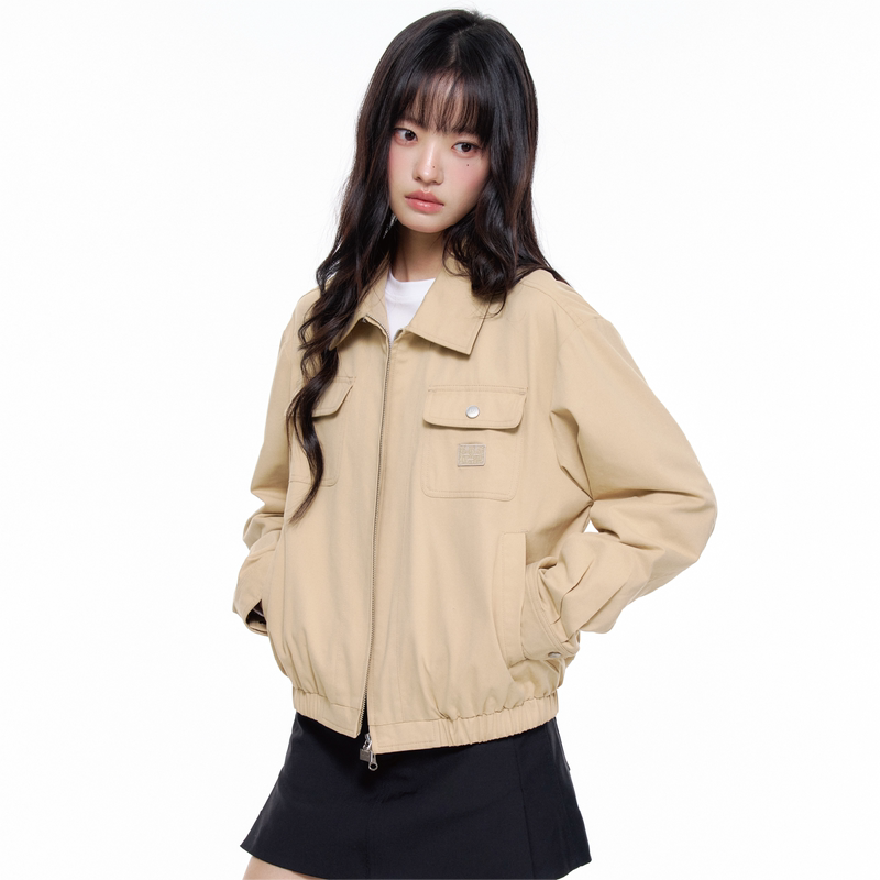 Tgwall Small Square Pattern "Wilderness" Lapel Work Jacket Pure Cotton Vintage Short Casual Autumn Coat for Women