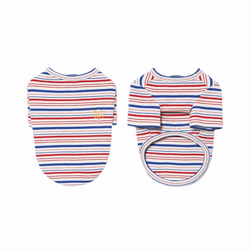 Sniff Pet Dog Cat Friendly ретро-полосатая футболка маленькая собака охлаждающая жилет милая одежда весна лето лето