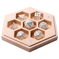 Metal COC running group dice set TRPG Cthulhu DND Dragons and Dungeons D20 polyhedral board game dice